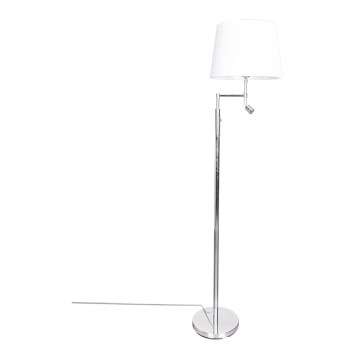 ByRydens - Lampada da terra LED ORLANDO 1xE27/5W/230V + LED/3W bianco/cromo lucido diam. 36 cm