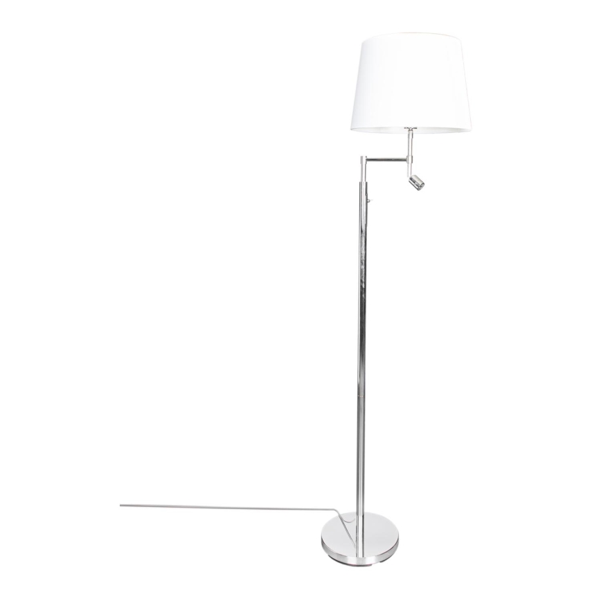 ByRydens - Lampada LED da terra ORLANDO 1xE27/5W/230V + LED/3W bianco/cromo lucido diametro 36 cm