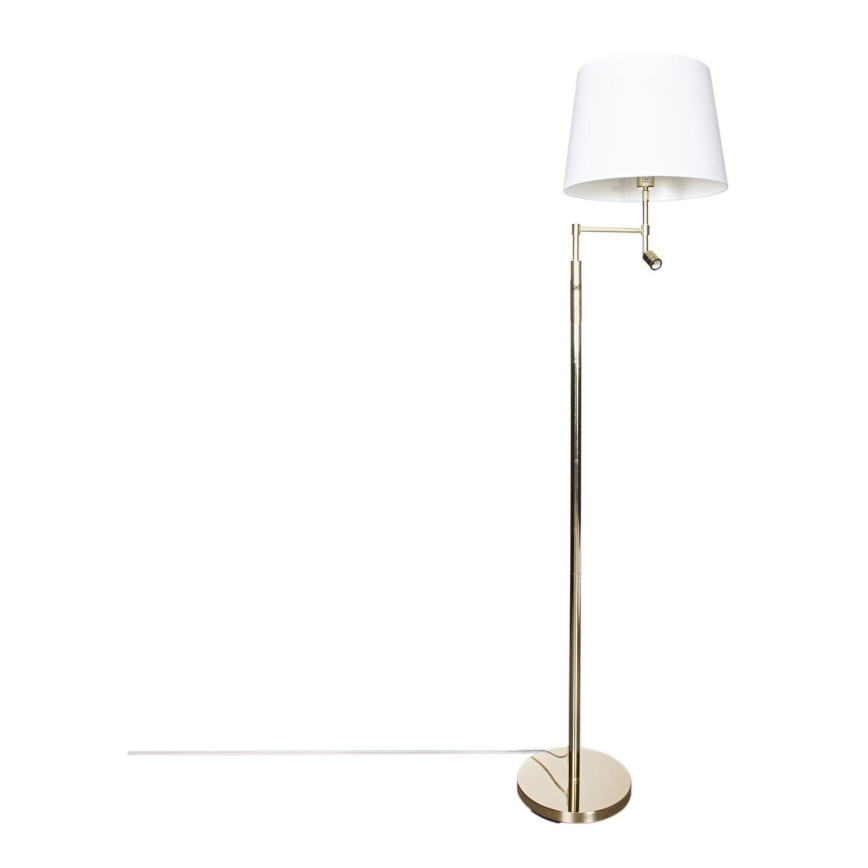 ByRydens - Lampada LED da terra ORLANDO 1xE27/5W/230V + LED/3W bianco/oro diametro 36 cm