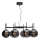 ByRydens - Lampadario a sospensione con filo BOYLE 8xE27/5W/230V fumé/nero diametro 83 cm