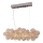 ByRydens - Lampadario a sospensione con filo GROSS BAR 8xG9/4W/230V fumé/marrone