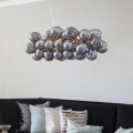 ByRydens - Lampadario a sospensione con filo GROSS BAR 8xG9/5W/230V fumé/nero