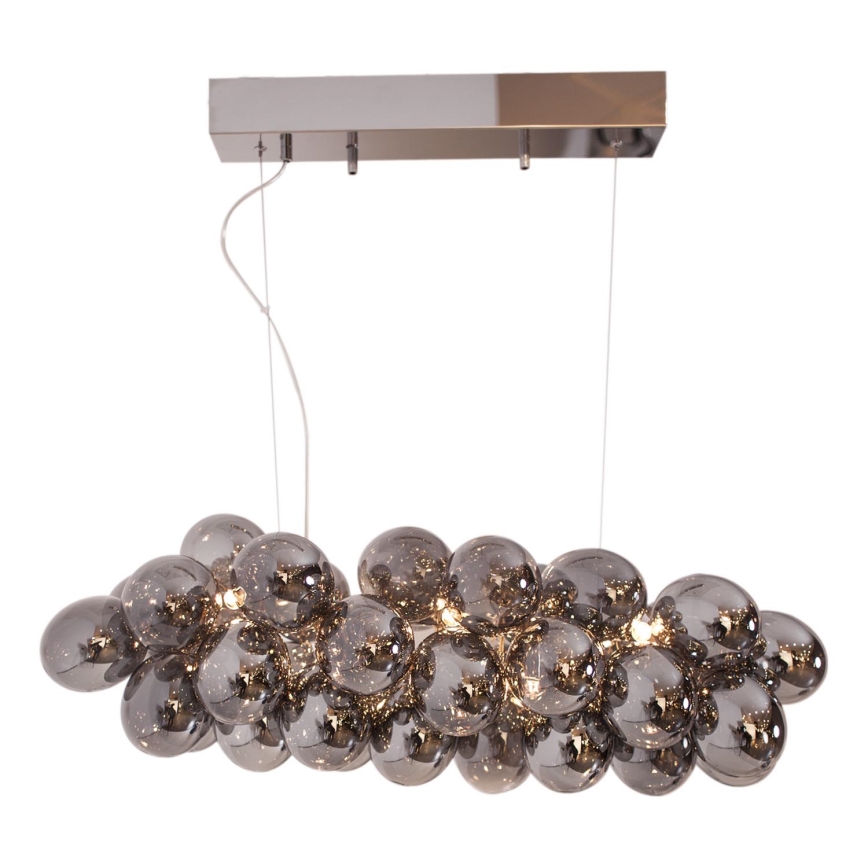 ByRydens - Lampadario a sospensione con filo GROSS BAR 8xG9/5W/230V fumé/nero