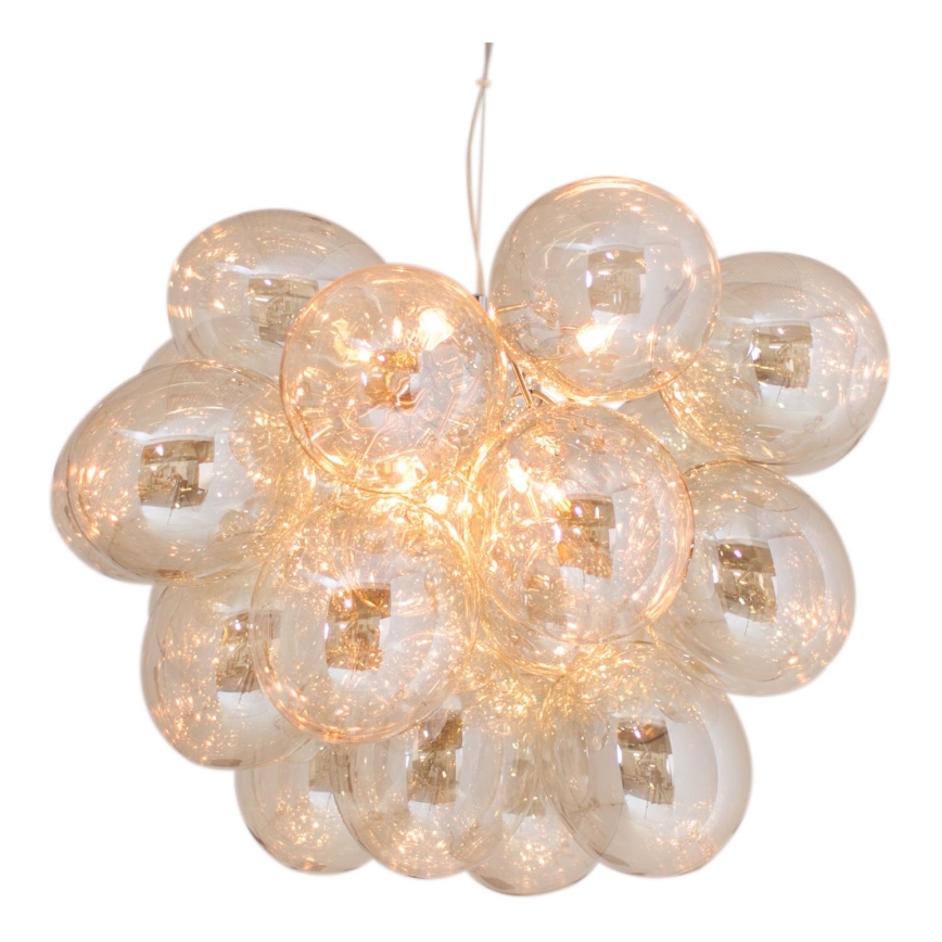 ByRydens - Lampadario a sospensione con filo GROSS GRANDE 8xG9/4W/230V fumé/marrone diametro 62 cm