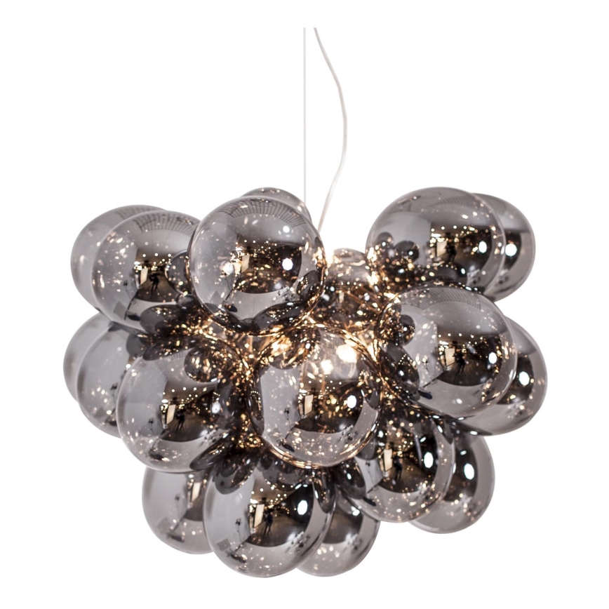 ByRydens - Lampadario a sospensione con filo GROSS GRANDE 8xG9/4W/230V fumé/nero diametro 62 cm