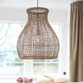 ByRydens - Lampadario a sospensione con filo SEAGRASS 1xE27/8W/230V beige diametro 49 cm