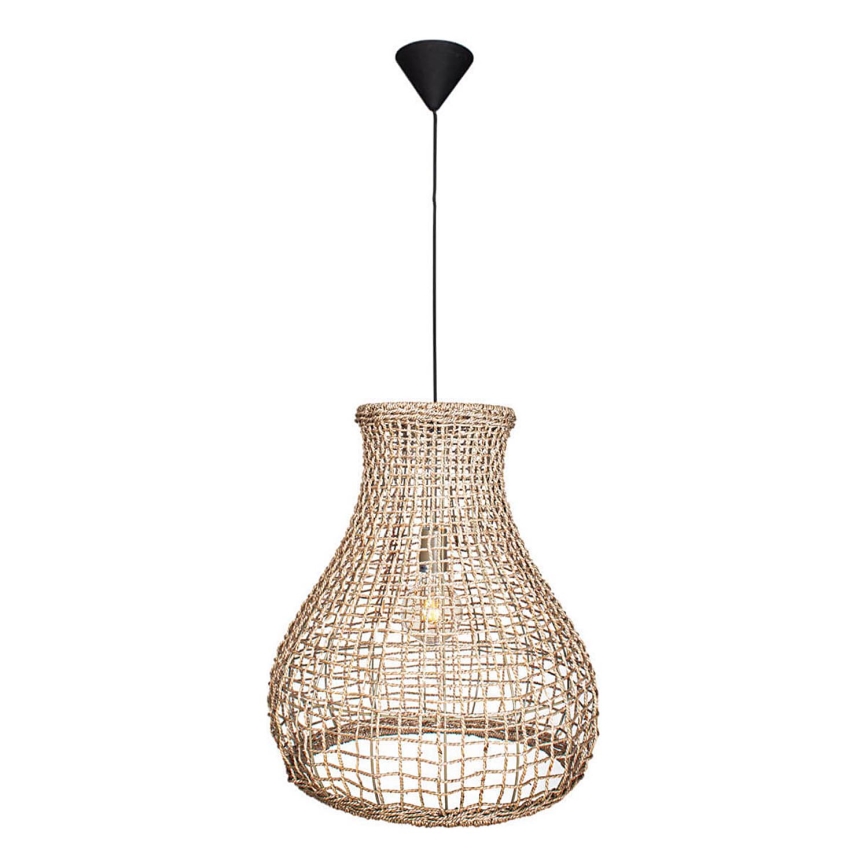 ByRydens - Lampadario a sospensione con filo SEAGRASS 1xE27/8W/230V beige diametro 49 cm