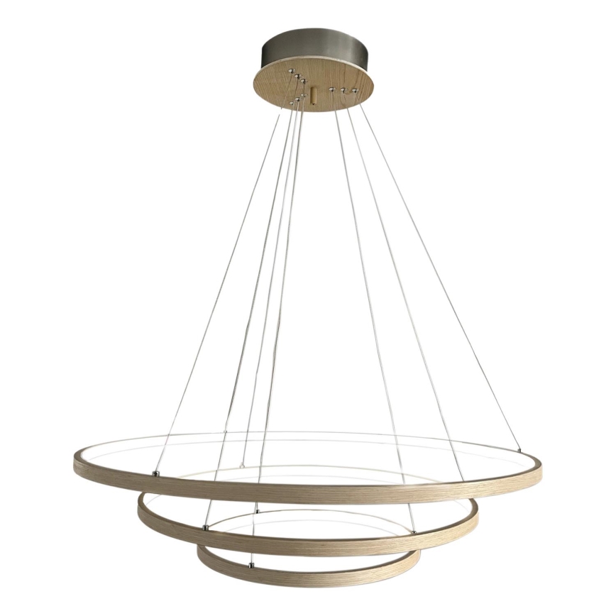 ByRydens - Lampadario LED a sospensione con filo TRIONE LED/45W/230V marrone diametro 80 cm
