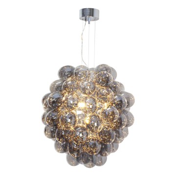ByRydens - Lampadario sospeso su cavo DELUXE 4xE14/5W/230V grigio/fumé
