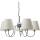 ByRydens - Lampadario sospeso su cavo LYNF 5xE14/8W/230V cromo lucido/bianco
