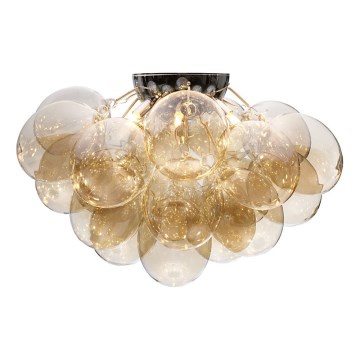 ByRydens - Plafoniera GROSS 6xG9/8W/230V fumé/marrone Ø 70 cm