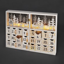 Calendario dell'Avvento LED LED/2xAAA legno