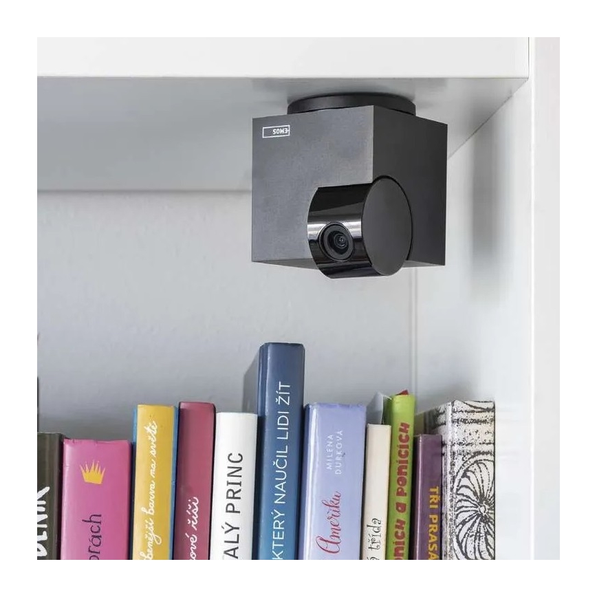 Telecamera interna intelligente orientabile con sensore di movimento GoSmart 5V Wi-Fi Tuya nera