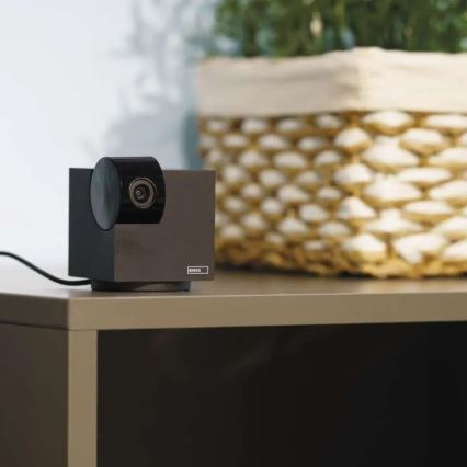 Telecamera interna intelligente orientabile con sensore di movimento GoSmart 5V Wi-Fi Tuya nera