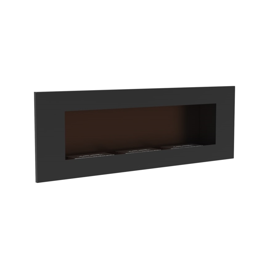 Kratki - Camino BIO da incasso 40x120 cm 3x1,1kW nero