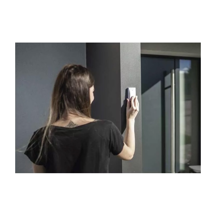 Campanello presa wireless 230V IP44 bianco