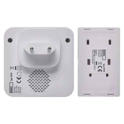 Campanello presa wireless 230V IP44 bianco