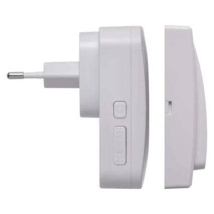 Campanello presa wireless 230V IP44 bianco