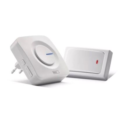 Campanello presa wireless 230V IP44 bianco