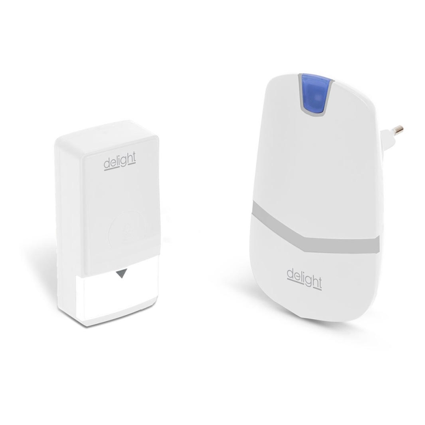 Campanello presa wireless 230V IP44 bianco