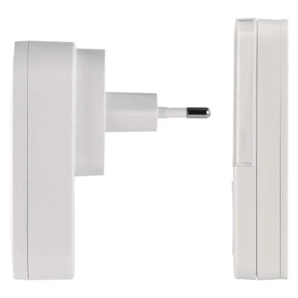 Campanello senza fili da presa GoSmart 230V + 1xCR2032 bianco Wi-Fi