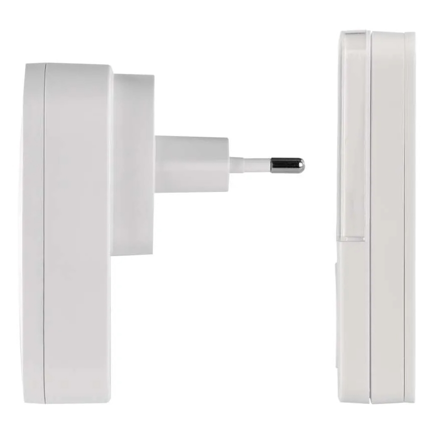 Campanello senza fili da presa GoSmart 230V + 1xCR2032 bianco Wi-Fi