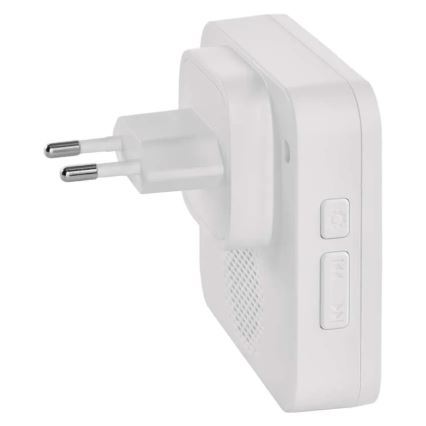 Campanello senza fili da presa GoSmart 230V + 1xCR2032 bianco Wi-Fi