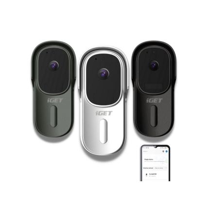 Campanello video con sensore di movimento — Full HD 1080p, batteria 5200 mAh, IP65, Wi‑Fi, compatibile Tuya, bianco