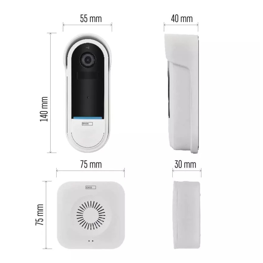 Campanello video wireless con sensore di movimento GoSmart 5V 3xAA IP65 Wi-Fi Tuya