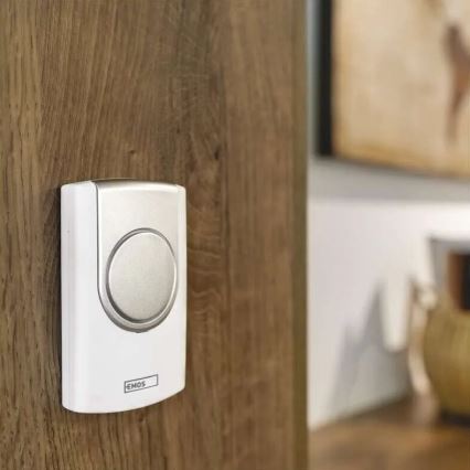 Campanello wireless 3xAA/1xCR2032 IP44 bianco/argento