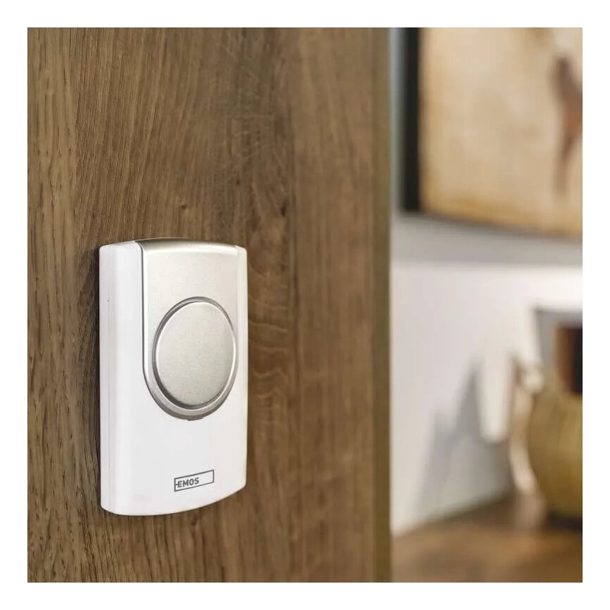 Campanello wireless 3xAA/1xCR2032 IP44 bianco/argento