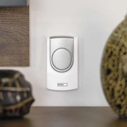 Campanello wireless 3xAA/1xCR2032 IP44 bianco/argento