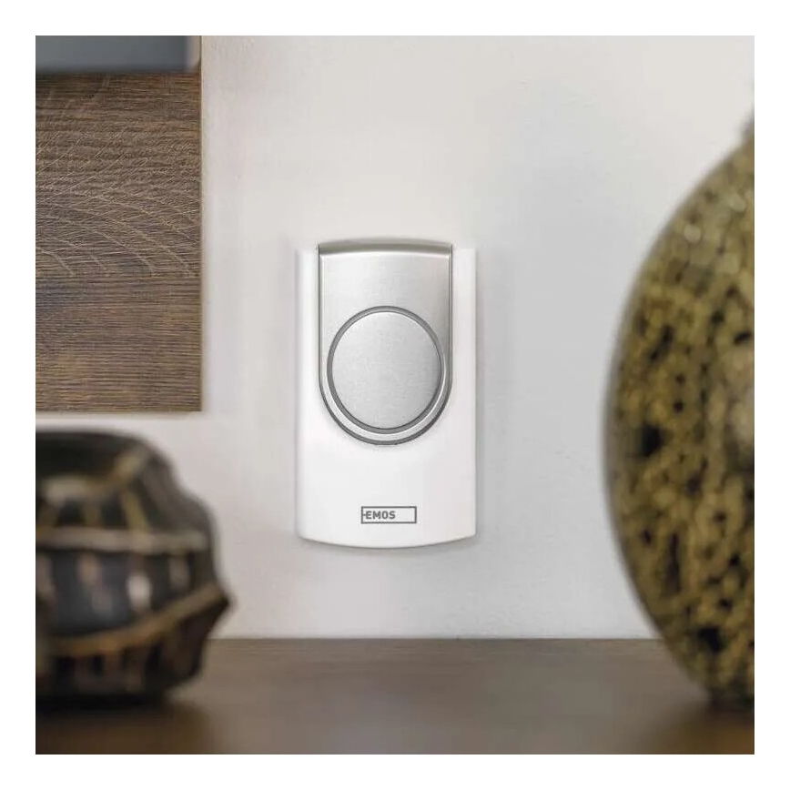 Campanello wireless 3xAA/1xCR2032 IP44 bianco/argento