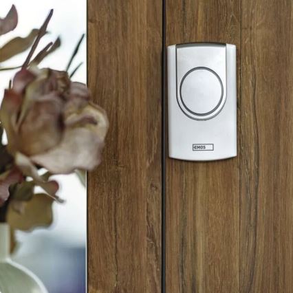Campanello wireless 3xAA/1xCR2032 IP44 bianco/argento