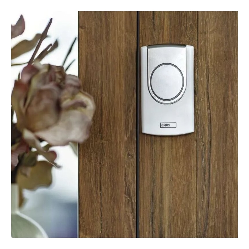 Campanello wireless 3xAA/1xCR2032 IP44 bianco/argento