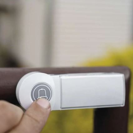 Campanello wireless 3xAA/1xCR2032 IP44 bianco/argento