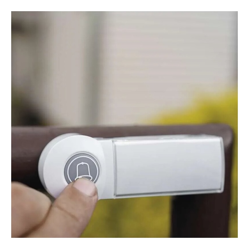 Campanello wireless 3xAA/1xCR2032 IP44 bianco/argento