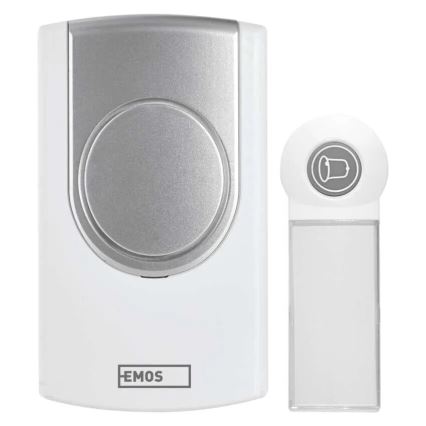 Campanello wireless 3xAA/1xCR2032 IP44 bianco/argento