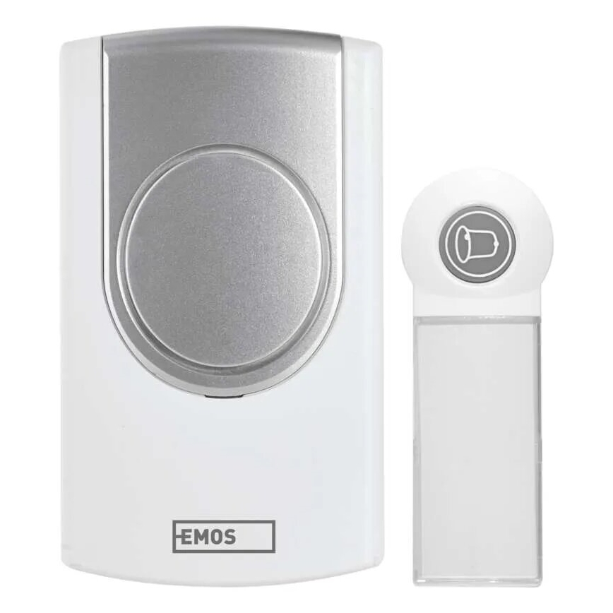 Campanello wireless 3xAA/1xCR2032 IP44 bianco/argento