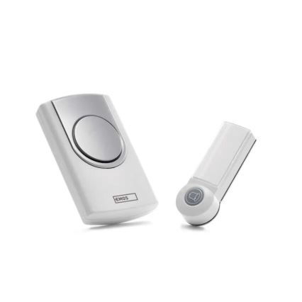 Campanello wireless 3xAA/1xCR2032 IP44 bianco/argento