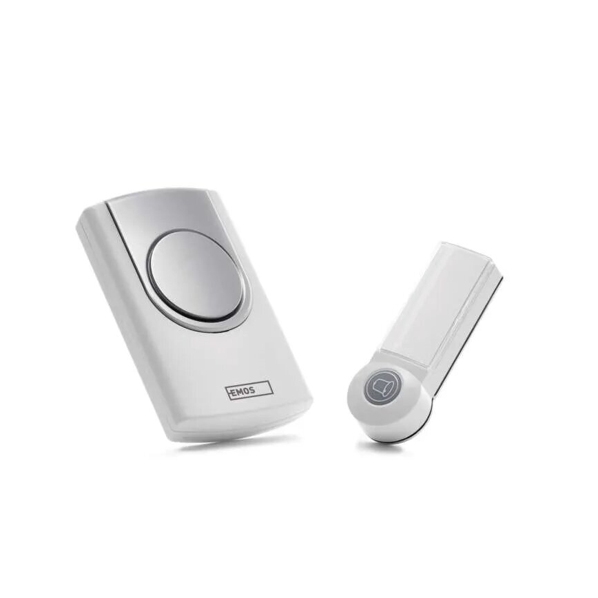 Campanello wireless 3xAA/1xCR2032 IP44 bianco/argento