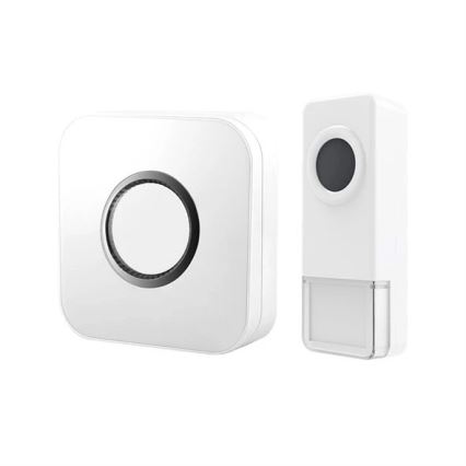 Campanello wireless 3xAAA/1xA23 IP55 bianco