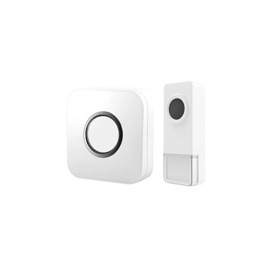 Campanello wireless 3xAAA/1xA23 IP55 bianco