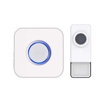 Campanello wireless 3xAAA/1xA23 IP55 bianco
