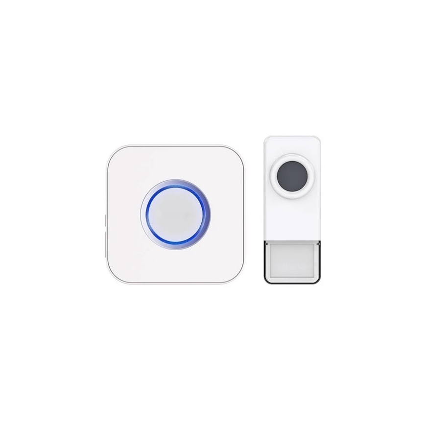 Campanello wireless 3xAAA/1xA23 IP55 bianco