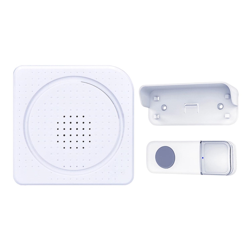 Campanello wireless a batteria 3V/3xAA IP44 bianco