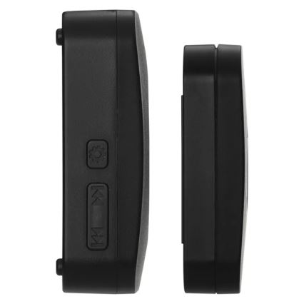 Campanello wireless a batteria 3xAAA IP56 nero