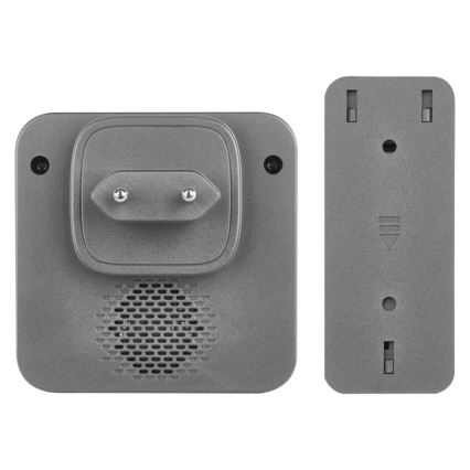 Campanello wireless a spina GoSmart 230V + 1xCR2032 grigio Wi-Fi