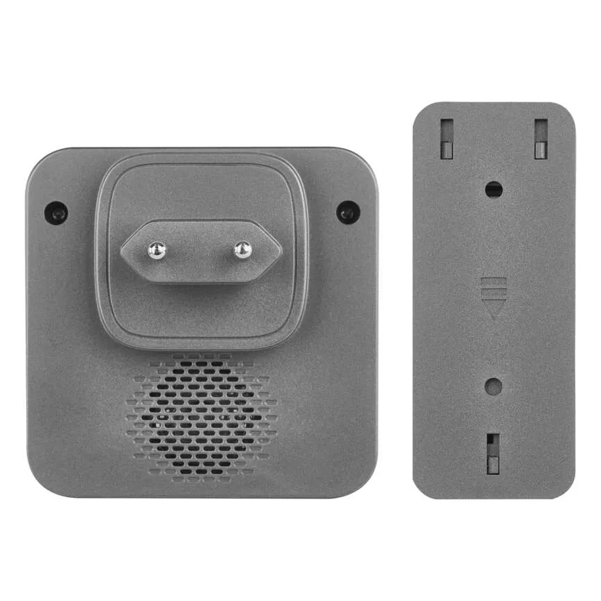 Campanello wireless a spina GoSmart 230V + 1xCR2032 grigio Wi-Fi