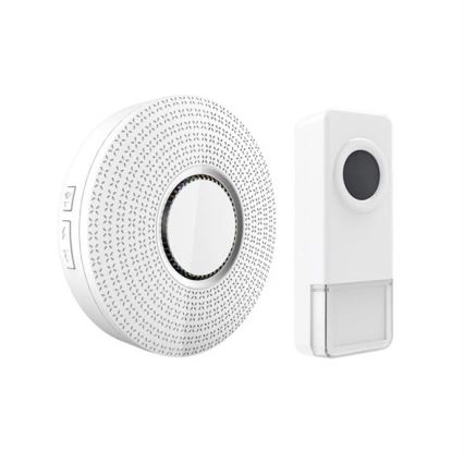 Campanello wireless con spina integrata 230V/1xA23 IP55 bianco